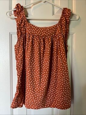 Cat & Jack Rust Polka Dot Tank Top - White Dots